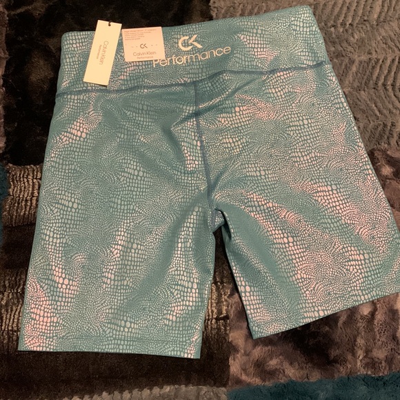 Teal Calvin Klein Women’s 7” Biker Shorts - Picture 2 of 9